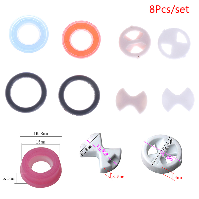 【8Pcs/set Ceramic Disc Silicon - Silicone Tap Washer recension och pris
