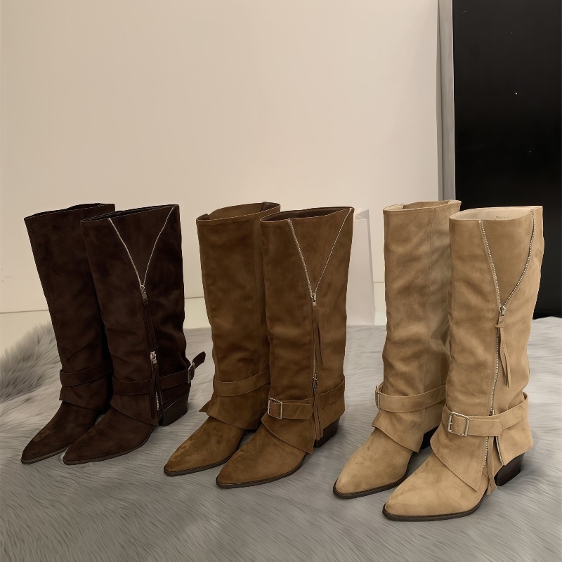 Women's Boots Vintage Suede Le - Pipe Bending Spring recension och pris