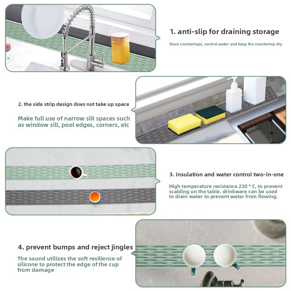 Non-slip Silicone Drainage Mat - Silicone Tap Washer recension och pris